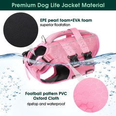 Kuoser dog lifejacket featuring adjustable nylon straps for secure fit
