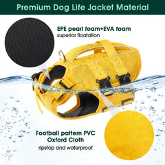 Kuoser dog lifejacket adjustable-nylon-straps ensures a secure fit for dogs.
