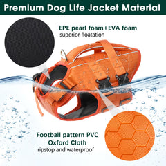 Kuoser dog lifejacket adjustable nylon straps ensure secure fit