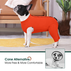 Kuoser recovery sleeve worn on dog highlights anti-lick protection without a cone.