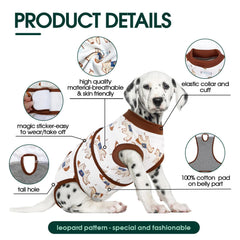 Kuoser dog recovery suit back-closure provides secure, adjustable fit