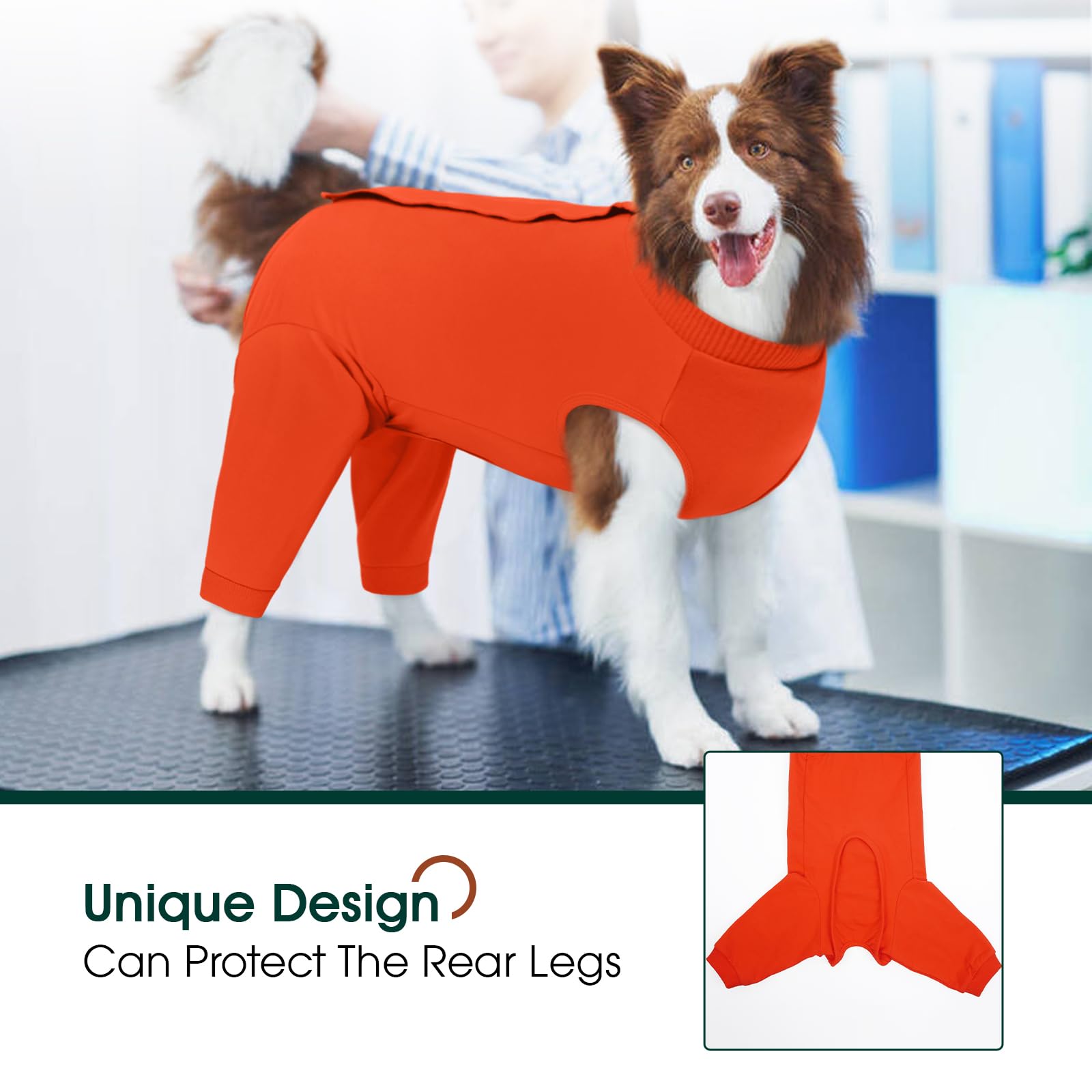 Kuoser long-sleeve protection on legs supports joints and vulnerable skin.