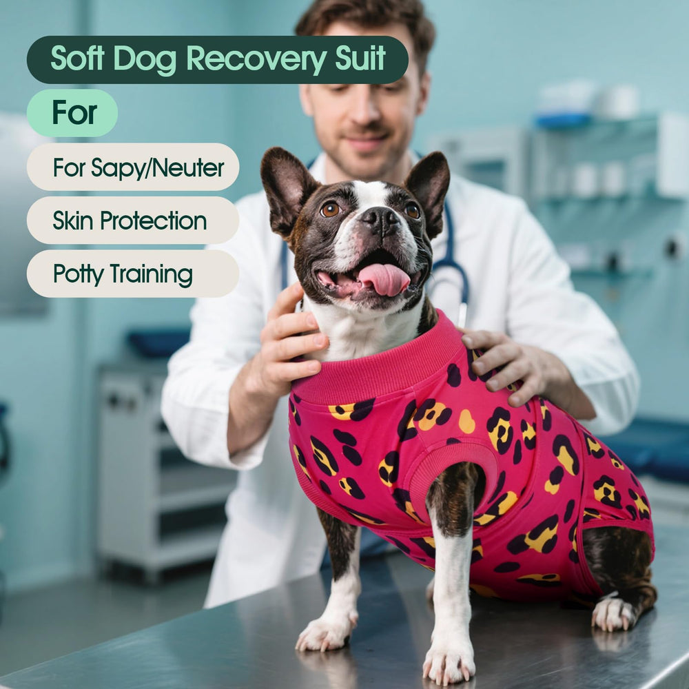 Kuoser dog recovery suit fabric detail highlights soft, breathable elastic material