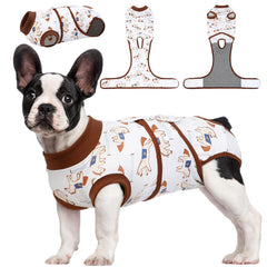 Kuoser dog recovery suit front view protects incisions and aids gentle post-surgery wear