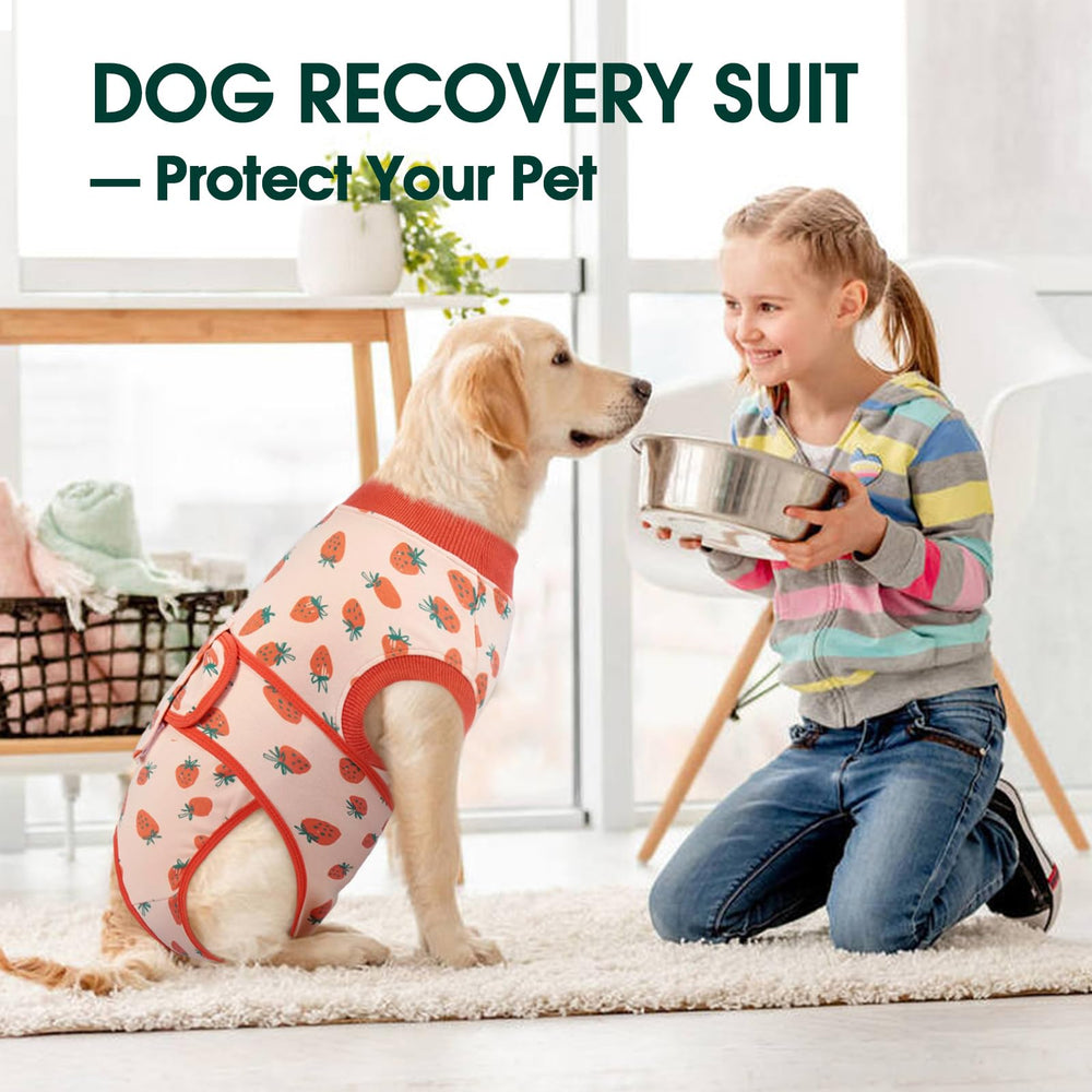 Kuoser dog recovery suit easy-care fabric supports machine washing and quick drying