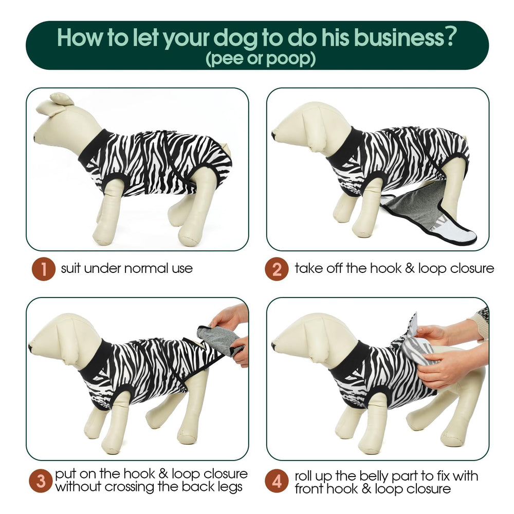Kuoser dog recovery suit spay neuter wound protection supports calm post-op recovery