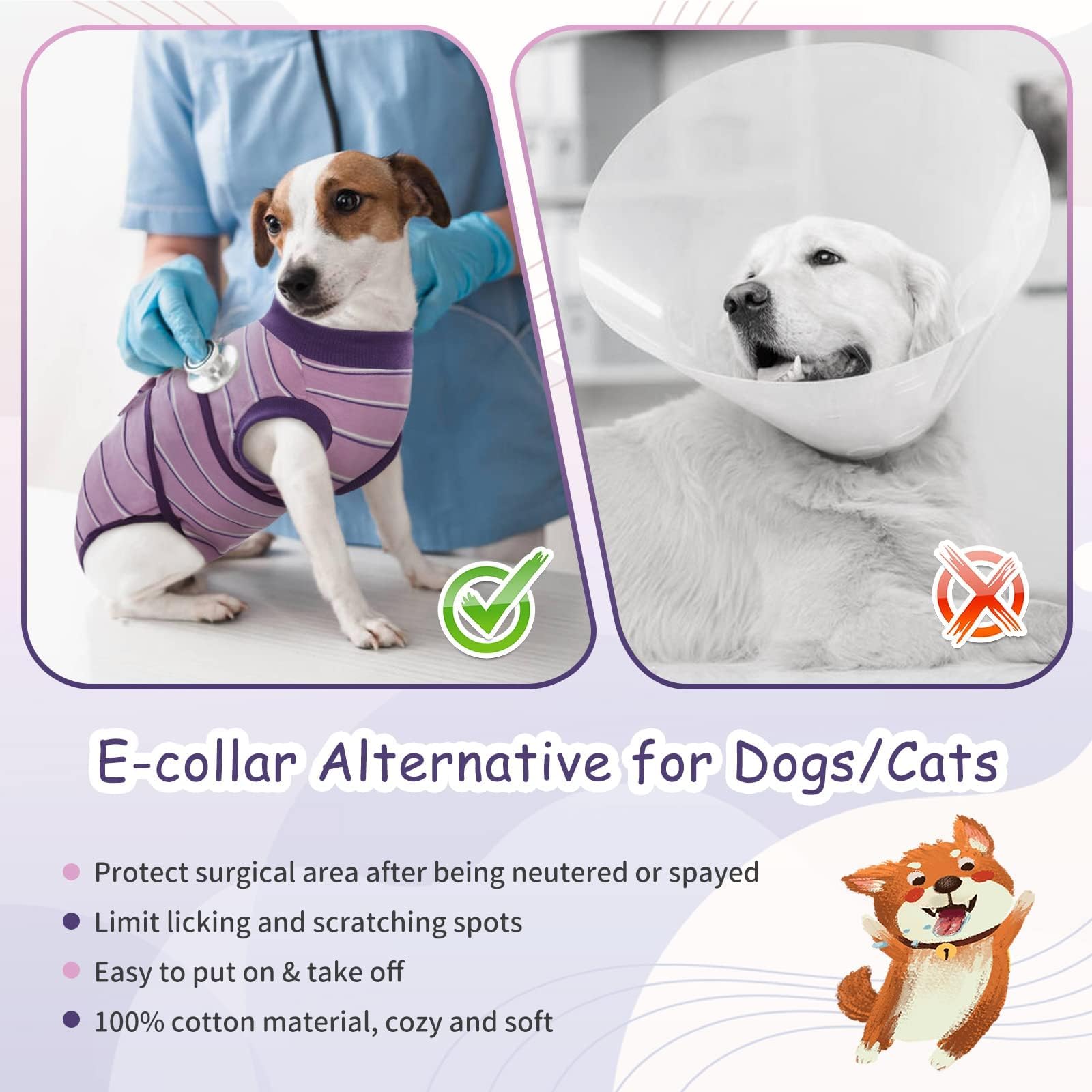 Kuoser anti-licking suit helps curb licking and scratching