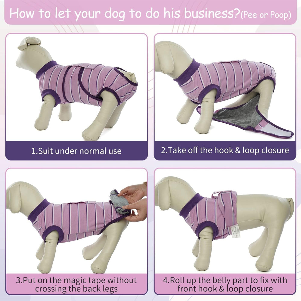 Kuoser dog surgery recovery suit circle bottom for male dogs keeps it clean during relief