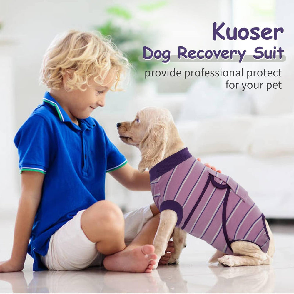 Kuoser dog surgery recovery suit color options blue orange purple black