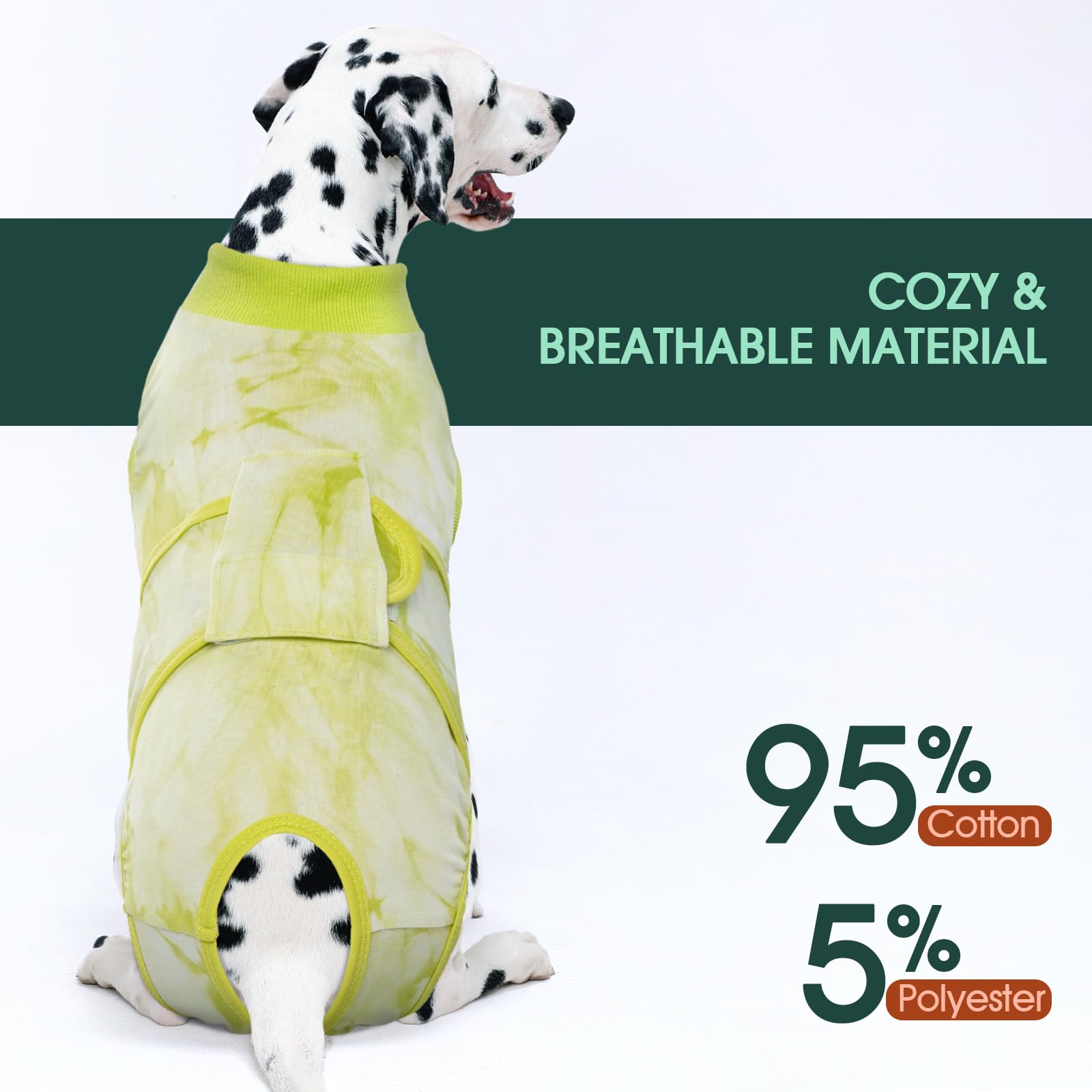 Kuoser cone-alternative bodysuit supports eating, sleeping, and movement