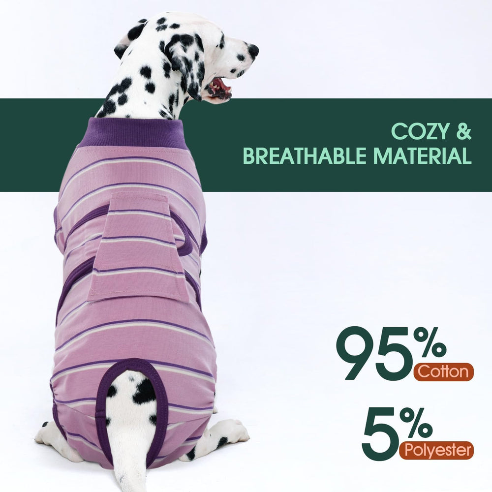 Kuoser dog surgery recovery suit easy-on-off magic tape closure