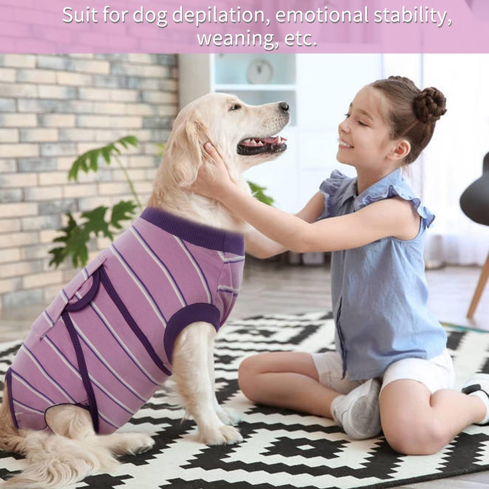 Kuoser dog surgery recovery suit easy on/off straps for quick dressing