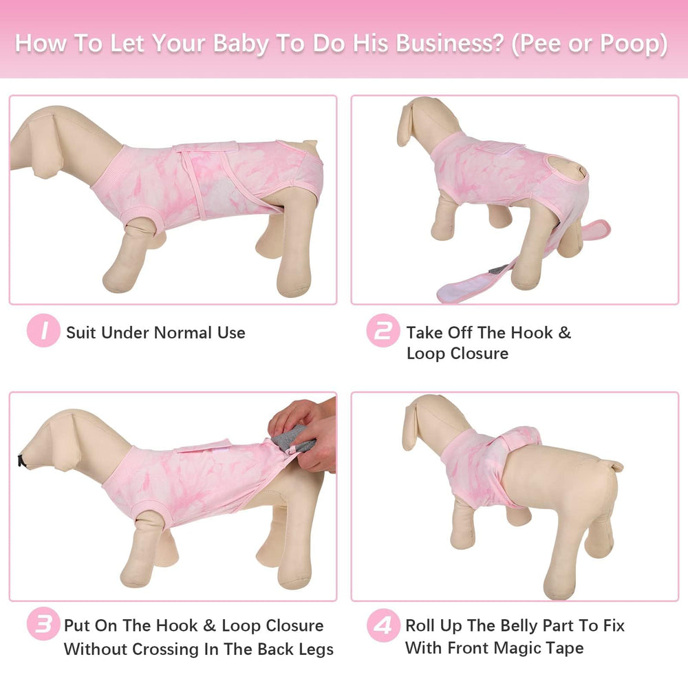 Kuoser recovery suit rolled up for easy potty time