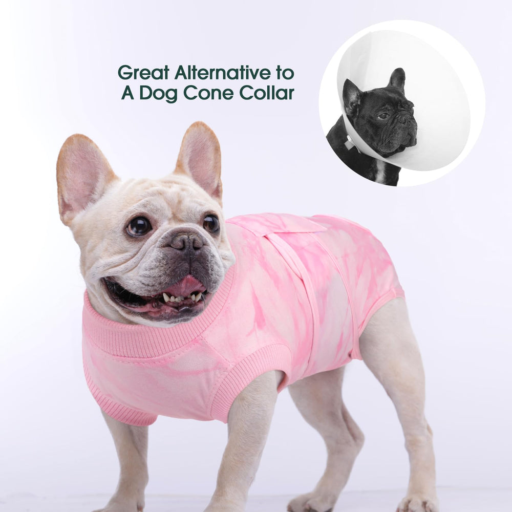 Kuoser dog surgery recovery suit underbelly pad closeup shows 100% cotton protection