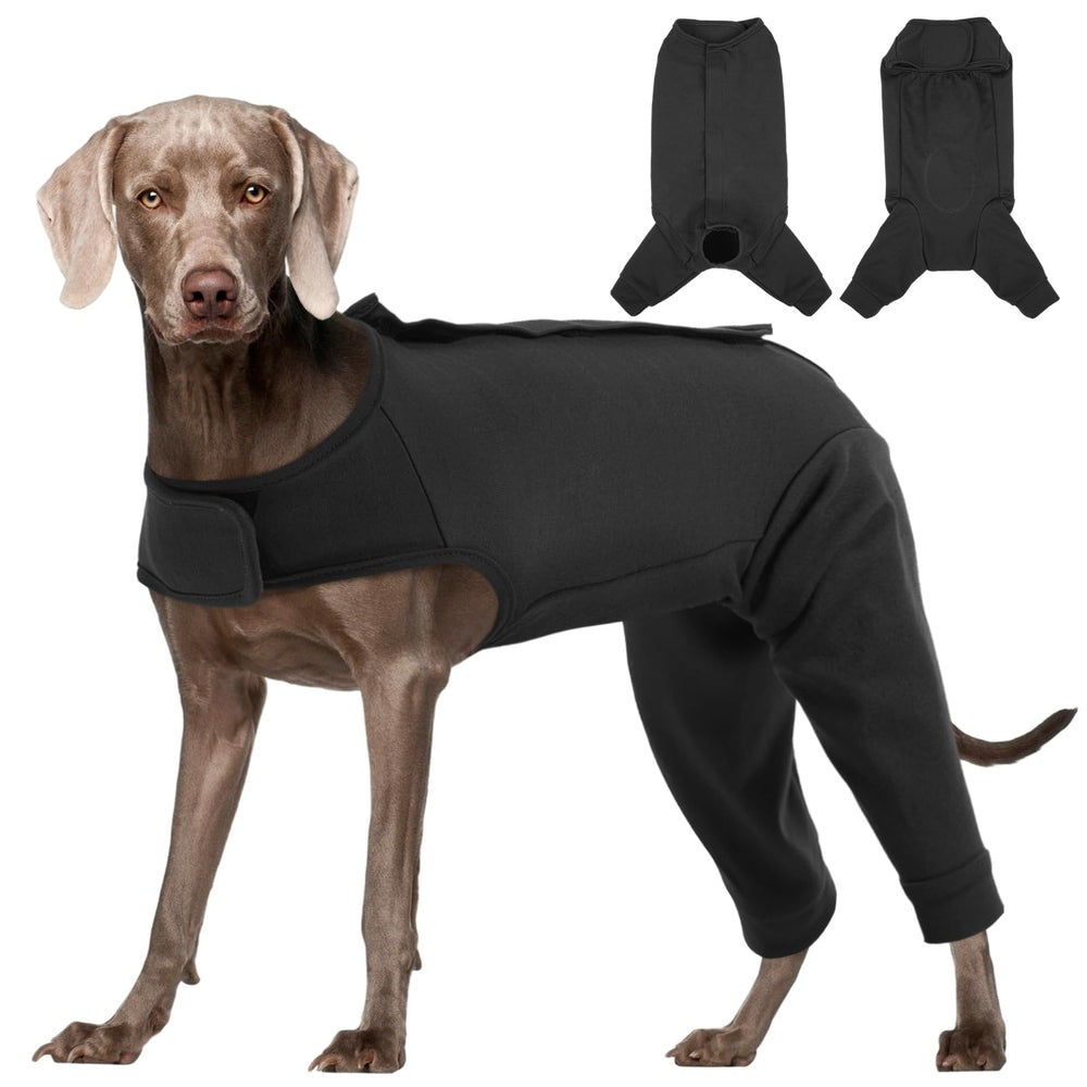 Kuoser dog surgery suit back legs model showing post-surgery protection during movement