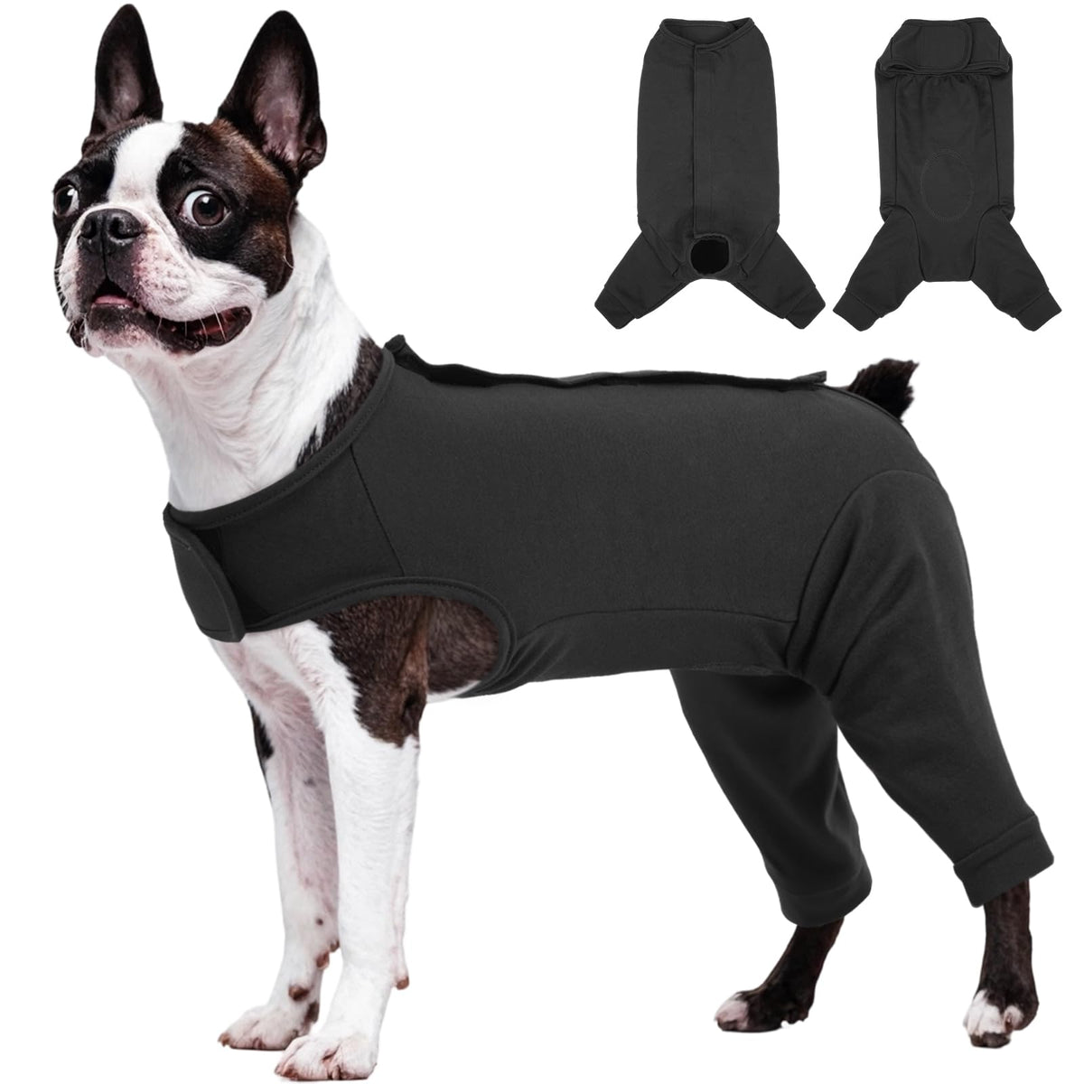 Kuoser dog surgery suit back legs protection shows licking protection during recovery