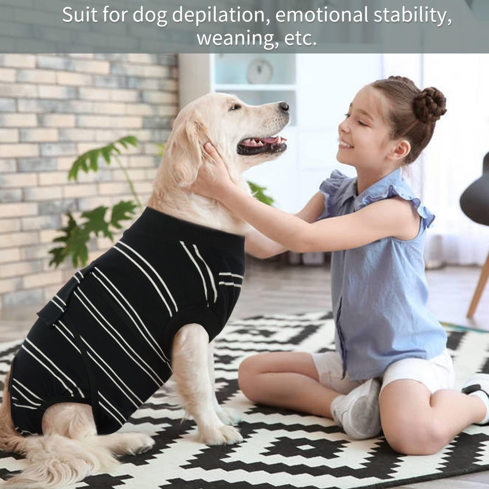 Kuoser dog surgery suit circle bottom design allows comfortable bathroom breaks