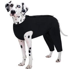 Kuoser dog surgery suit front view provides full-coverage incision protection.
