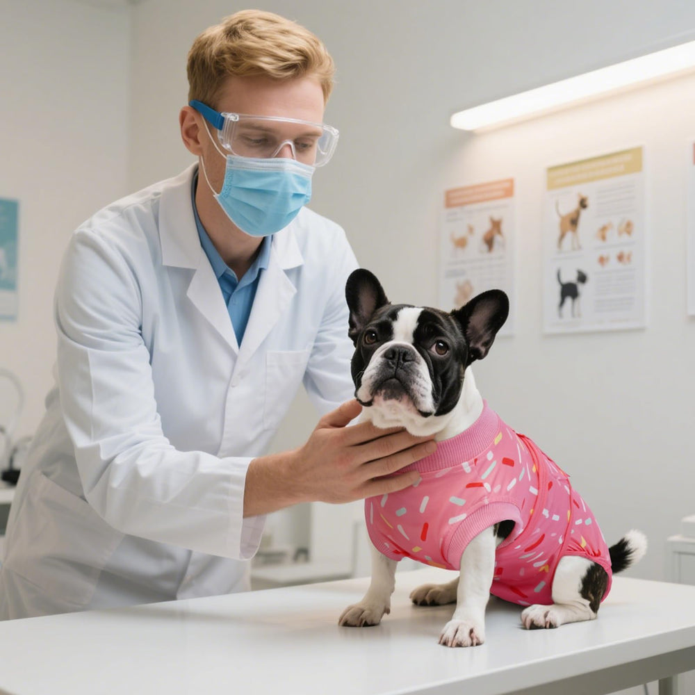 Kuoser PinkRibbon XS used as comfortable e-collar alternative for dogs