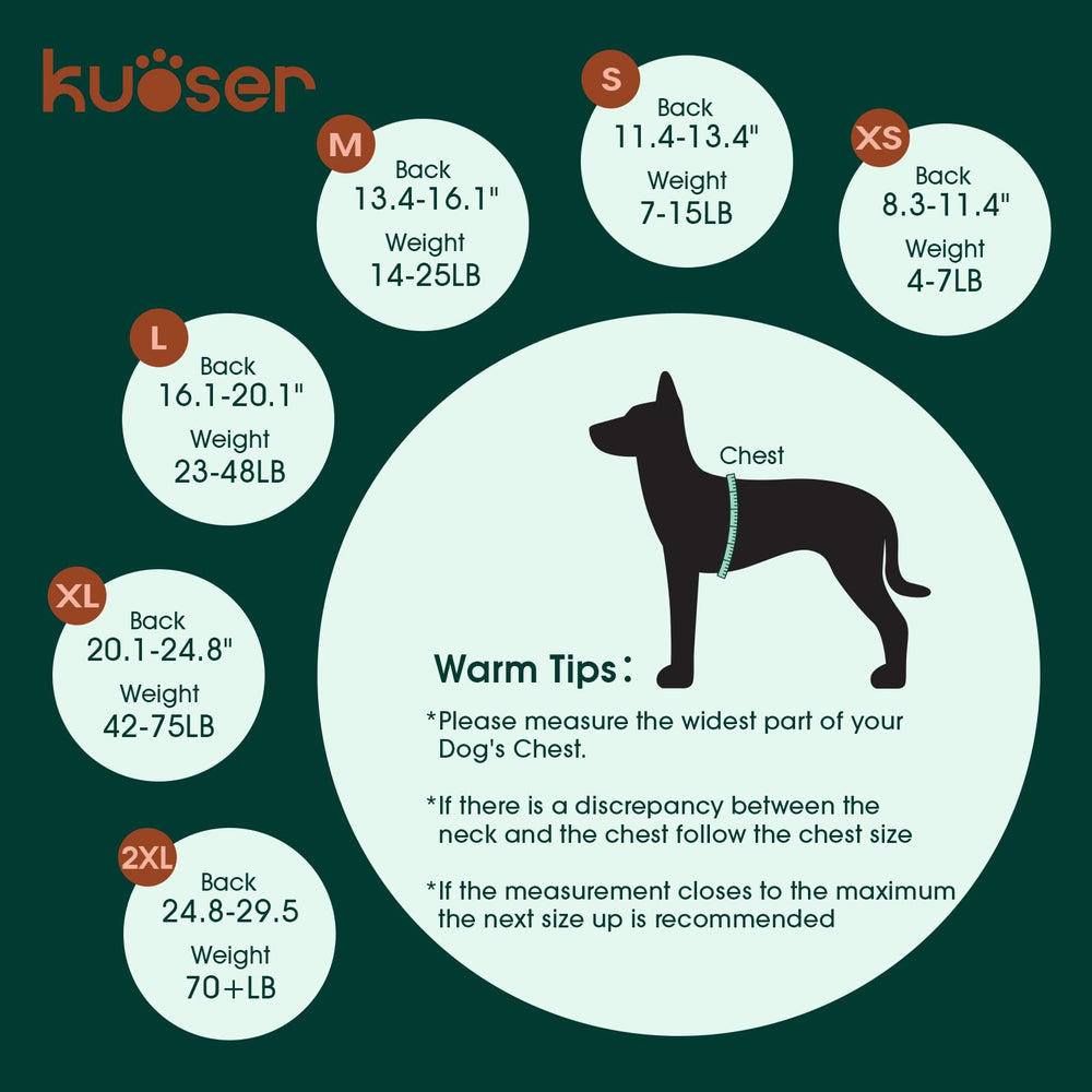 Kuoser dog-surgery-suit underbelly cotton pad protects wounds.