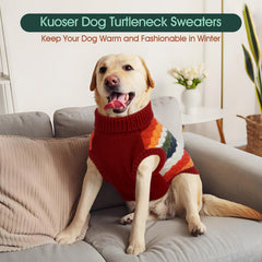 Kuoser dog sweater leash-hole back design for harness compatibility.