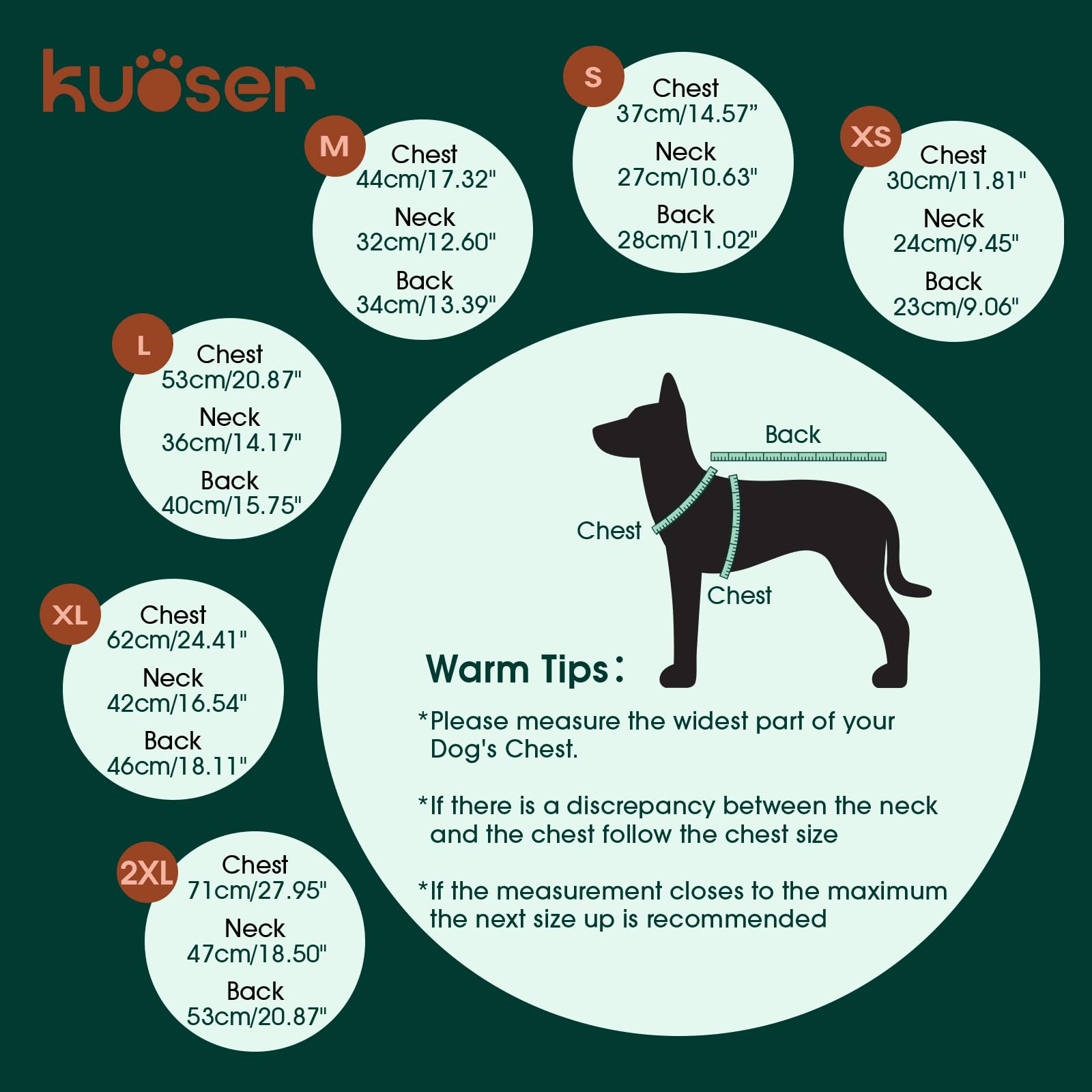 Kuoser dog sweater leash hole detail supports easy attachment during safer, hands-free walks.