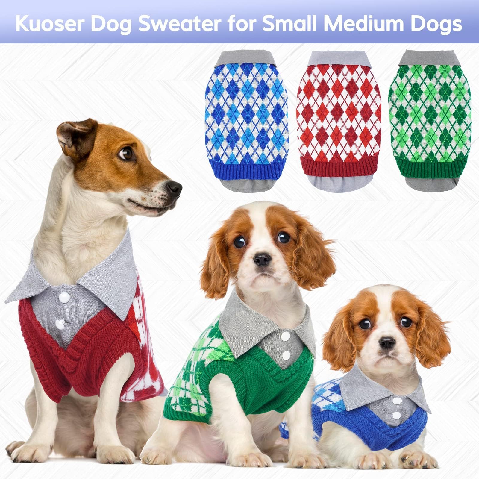 Kuoser dog sweater machine-washable in cold water for easy care