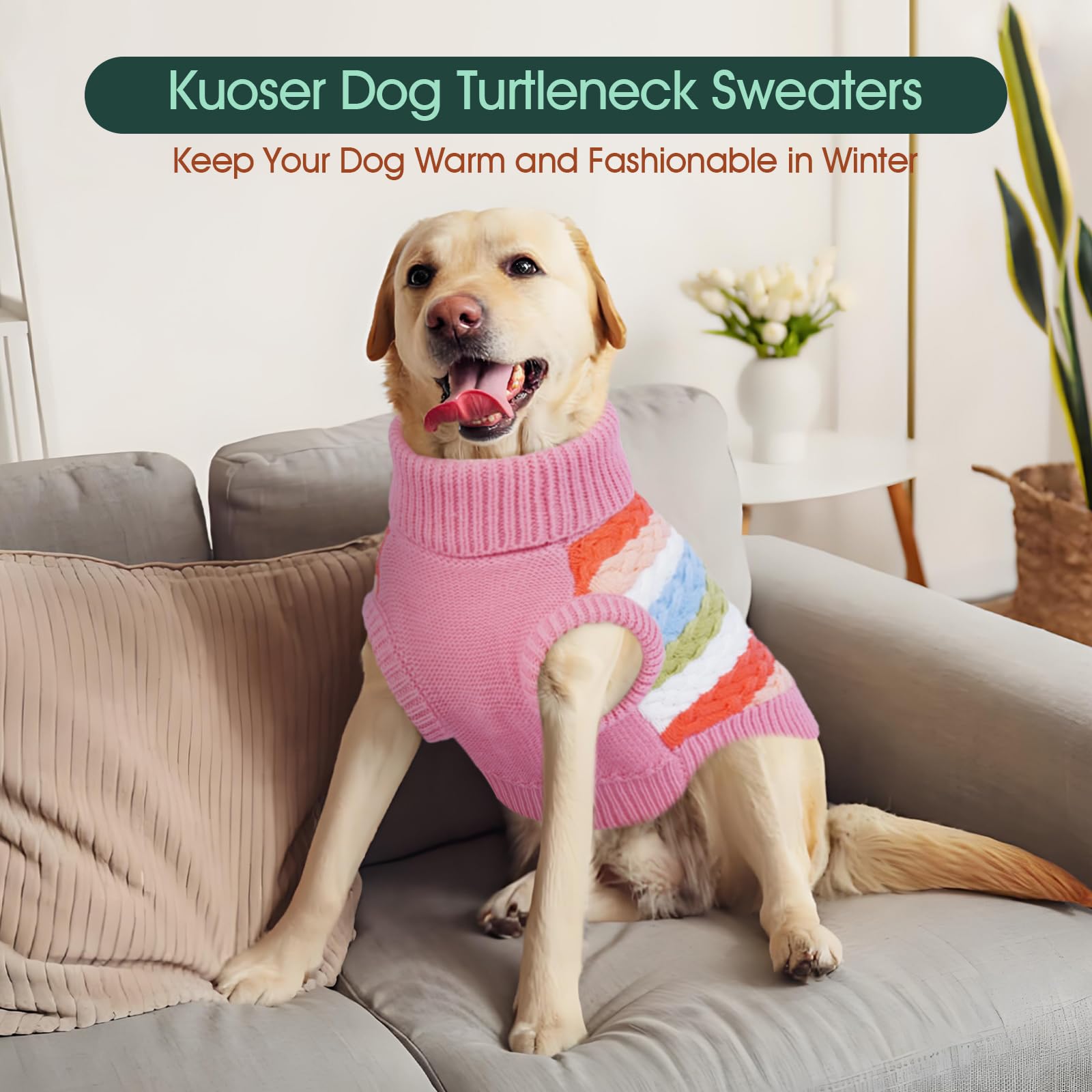 Kuoser pink leash-hole back view demonstrates practical harness access