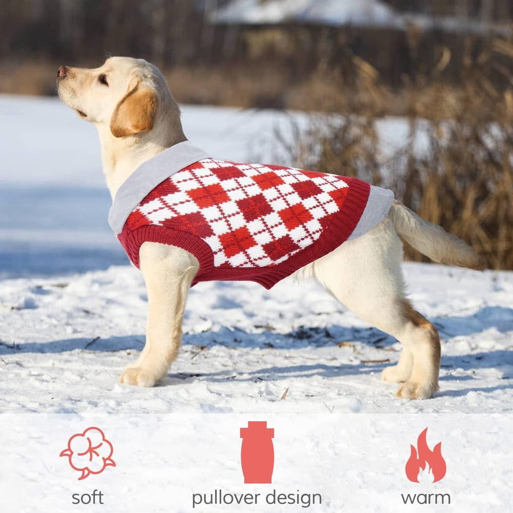 Kuoser plaid knitwear available XS-XL for versatile breeds