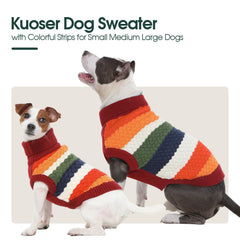 Kuoser dog sweater sleeveless knit easy-on design for quick outfit changes.