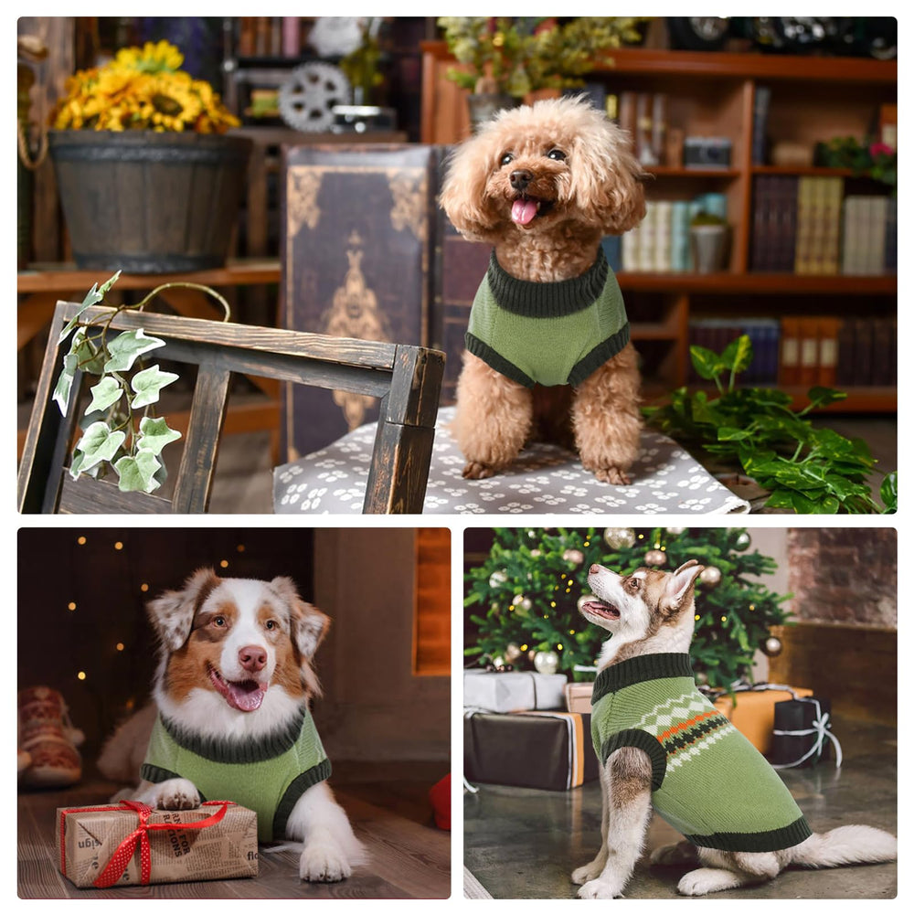 Kuoser dog sweater plush fabric provides warmth and comfort for fall and winter outings.
