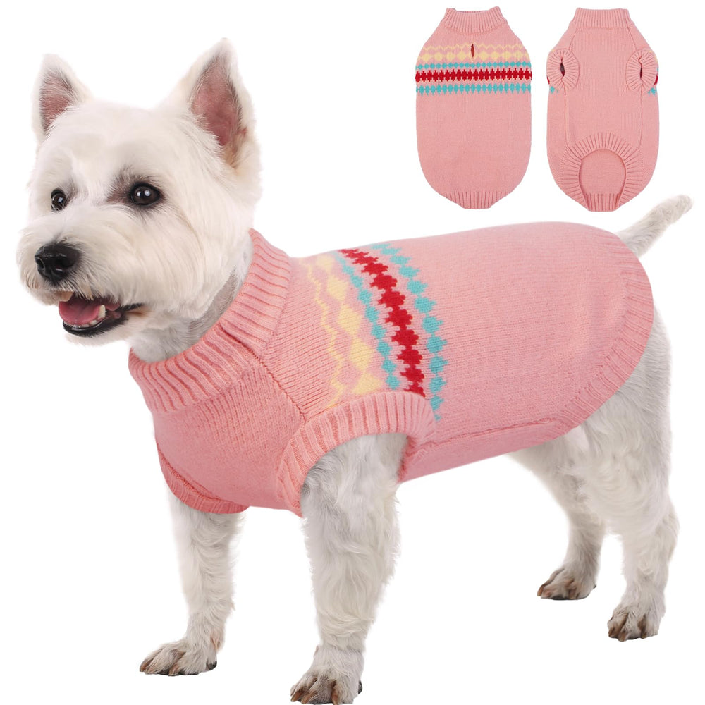 Kuoser dog sweater soft warm fabric keeps small dogs cozy on cold walks.