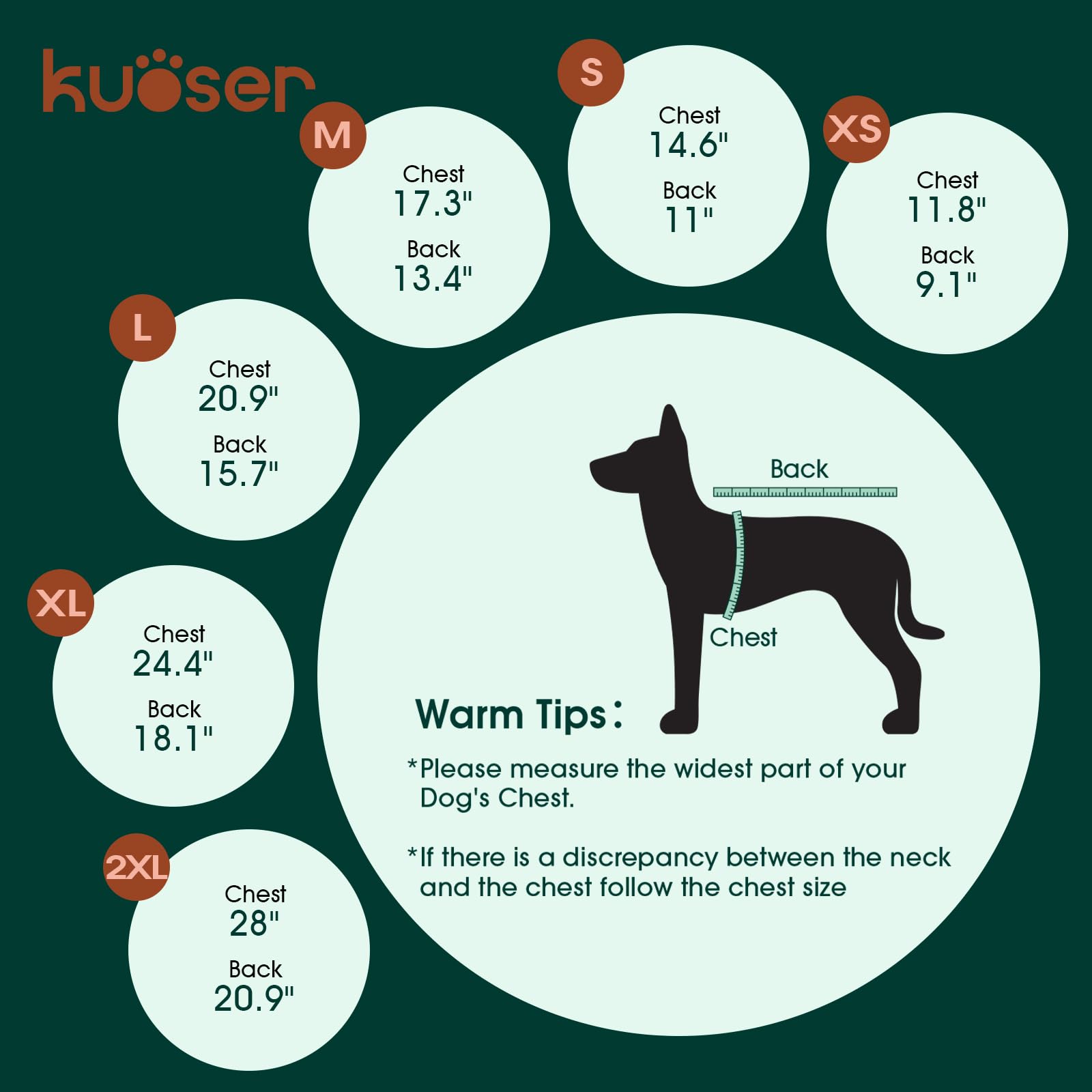 Kuoser Dog Sweater XL worn on a large dog demonstrates secure fit and style.