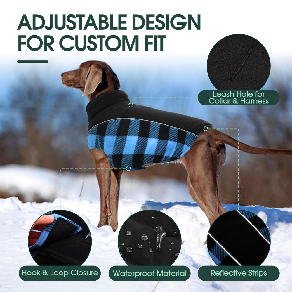 Kuoser dog winter coat with reflective strip enhances visibility on early morning walks.