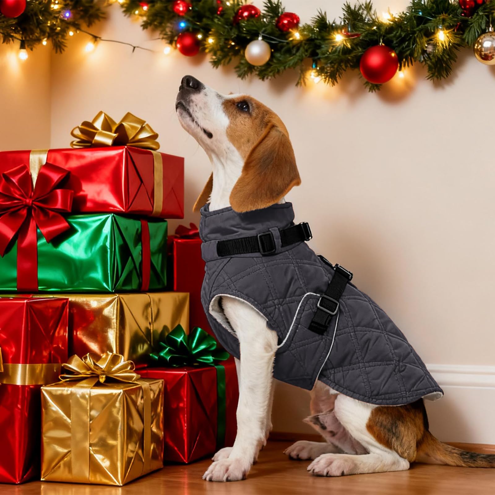 Kuoser grey 2XL coat designed for extra-large breeds and comfort.