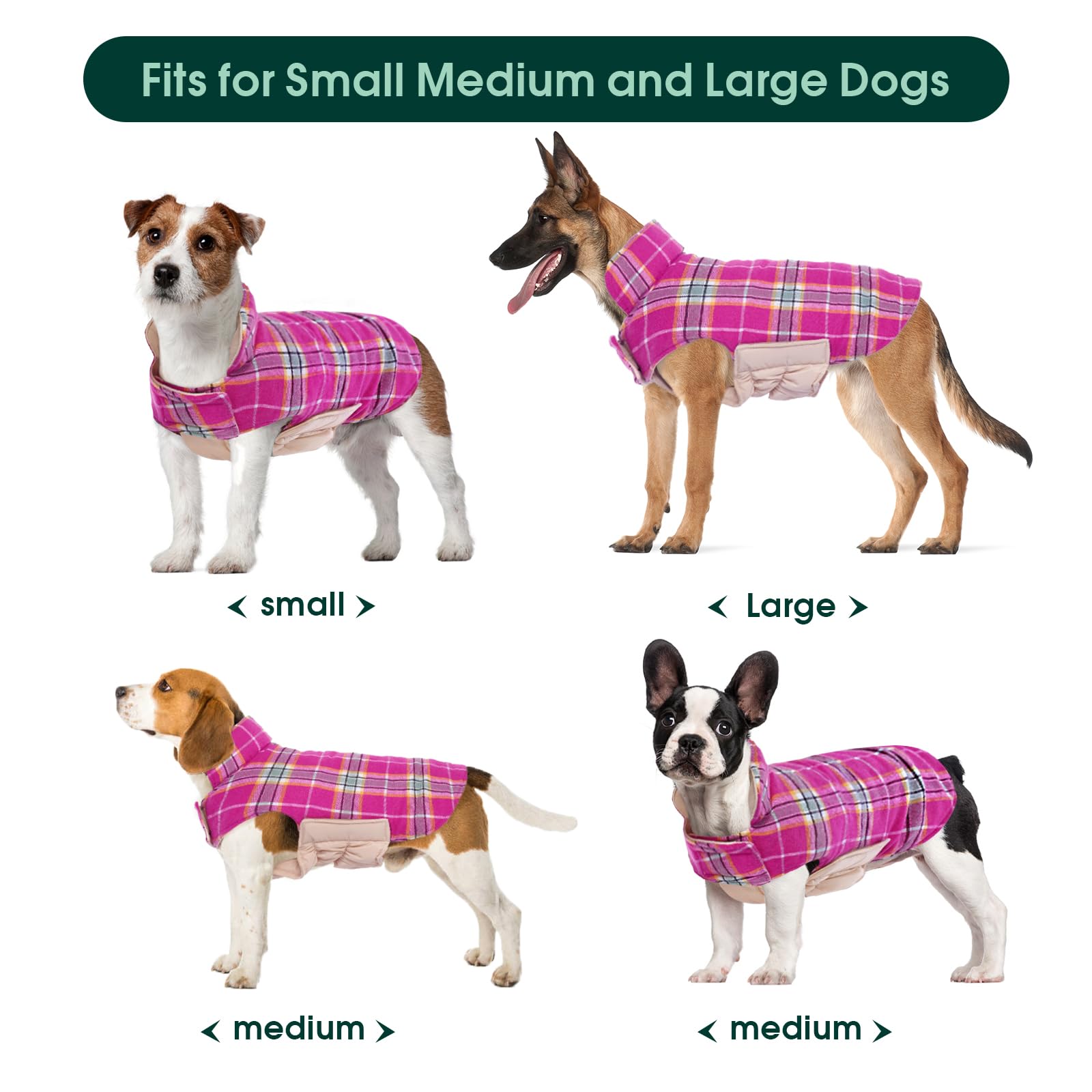 Kuoser Plaid Pattern Rose XXL offers classic style in cold weather
