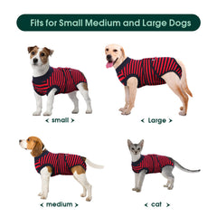 Kuoser Recovery Suit on dog serving as cone alternative for wound protection