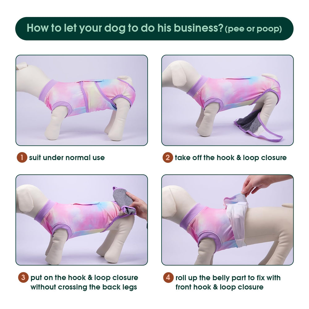 Kuoser Recovery Suit serves as cone alternative with unrestricted movement post-surgery.