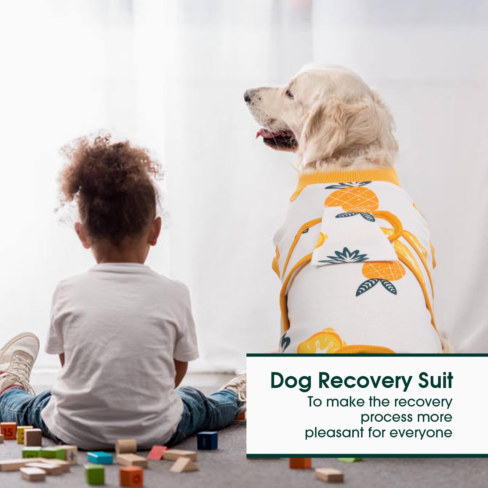 Kuoser Recovery Suit is easy to wear with simple tape adjustments for bathroom breaks