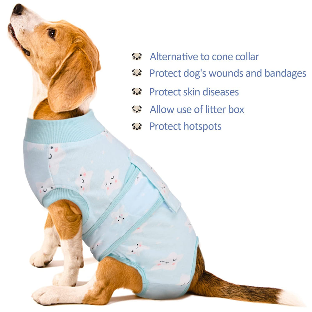 Kuoser Recovery Suit helps manage shedding during recovery.