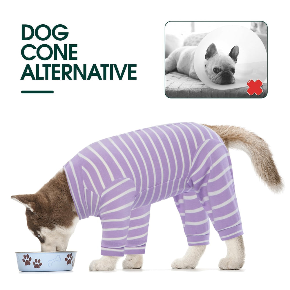 Kuoser cone-alternative recovery shirt offers comfortable wear while eating and sleeping