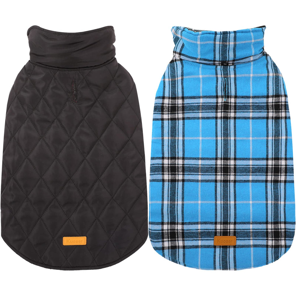 Kuoser Warm Dog Coat back view showing leash hole for safe walks