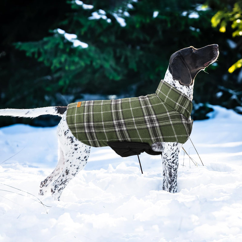 Kuoser warm dog coat elastic chest design ensures comfortable movement.