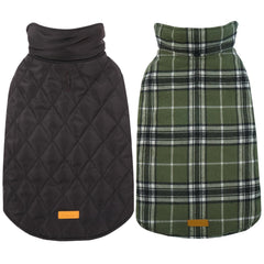 Kuoser warm dog coat front view shows weatherproof shell for outdoor protection.
