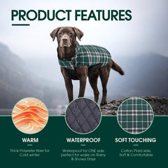 Kuoser Warm Dog Coat reversible design offers versatile wearing options
