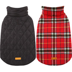 Kuoser waterproof dog coat bright red front view demonstrates a sturdy fit for outdoor adventures