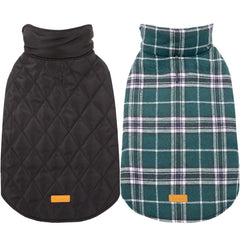 Kuoser waterproof dog coat front view shows windproof fabric for all-weather walks.