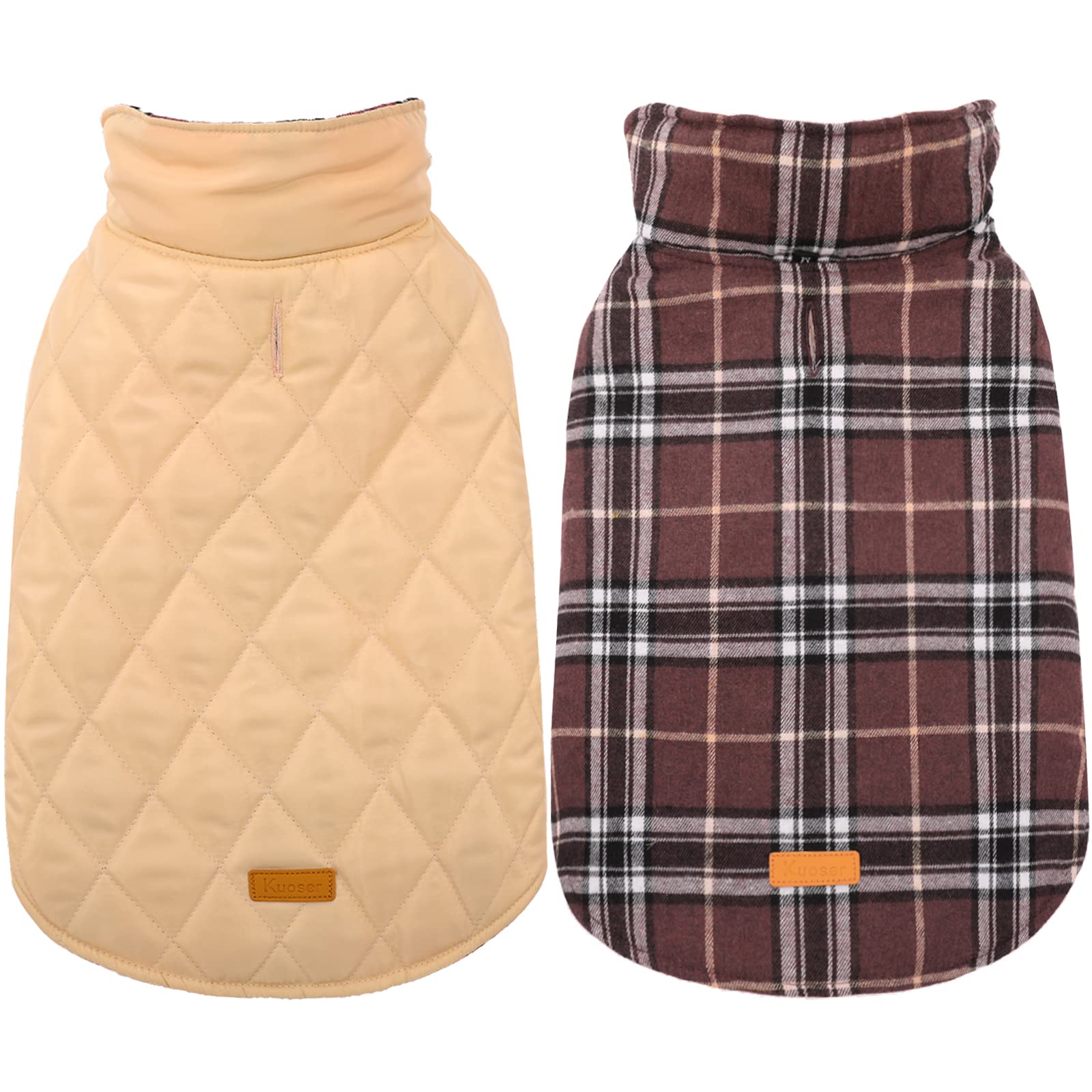 Kuoser waterproof dog coat front view for all-weather warmth.
