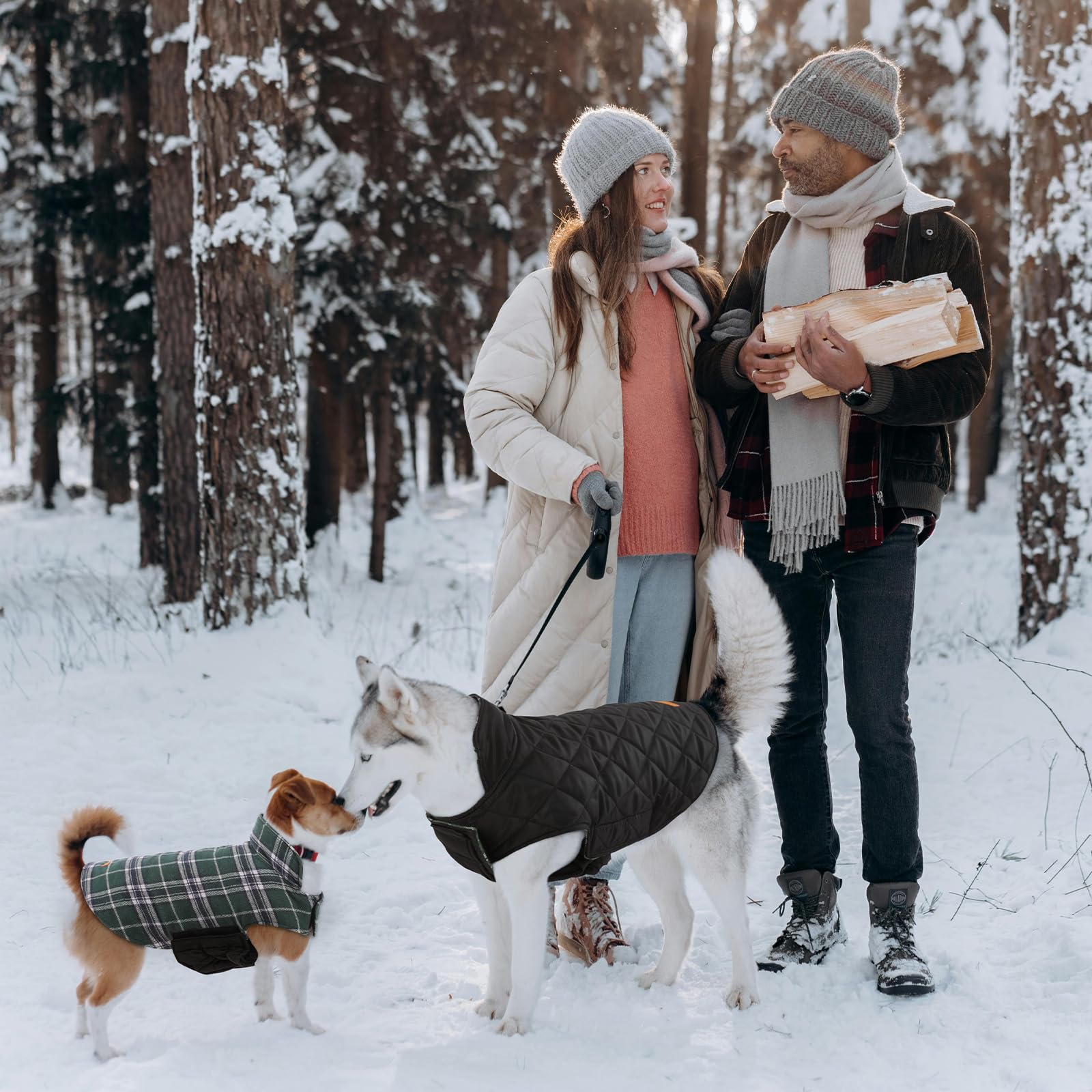 Kuoser plaid color range image showcases 13 color options for festive winters.