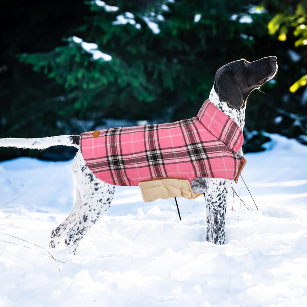 Kuoser plaid pattern coats add timeless style for holidays and daily walks